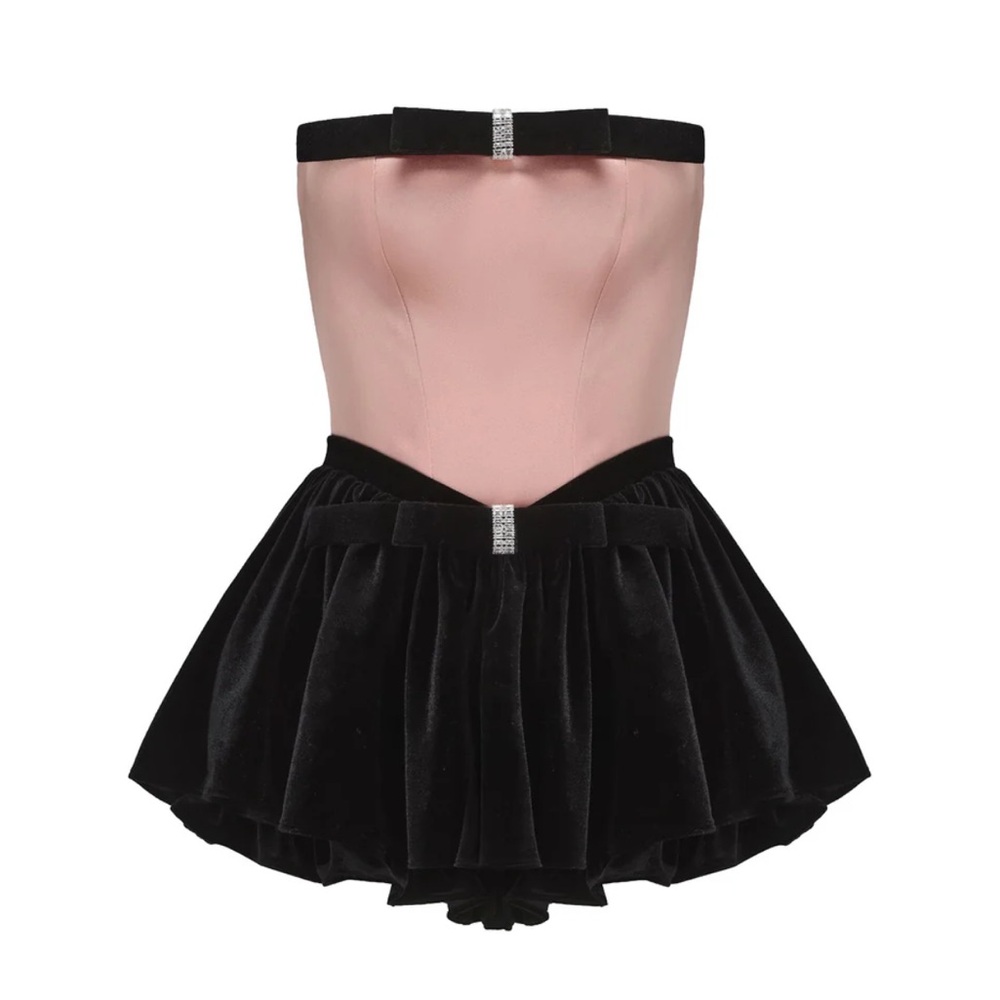 Black & pink romper